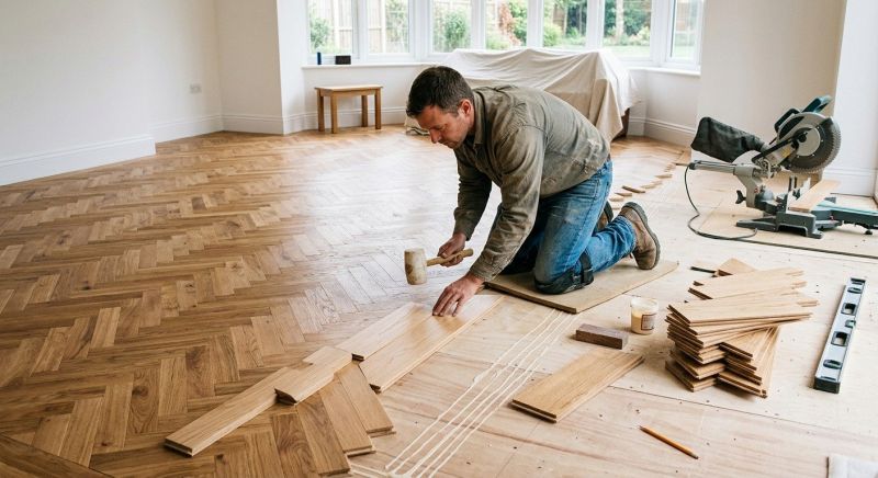 Wide Plank Floor Installation