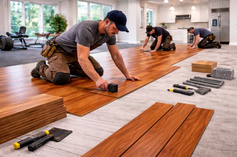 Cherry Floor Installation in Boca Raton, FL