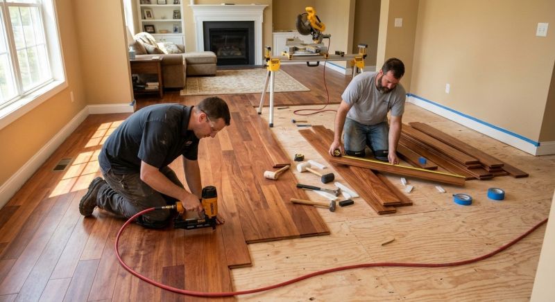 Cherry Floor Installation in Pompano Beach, FL