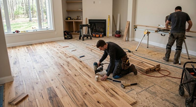 Hickory Floor Installation in Pompano Beach, FL