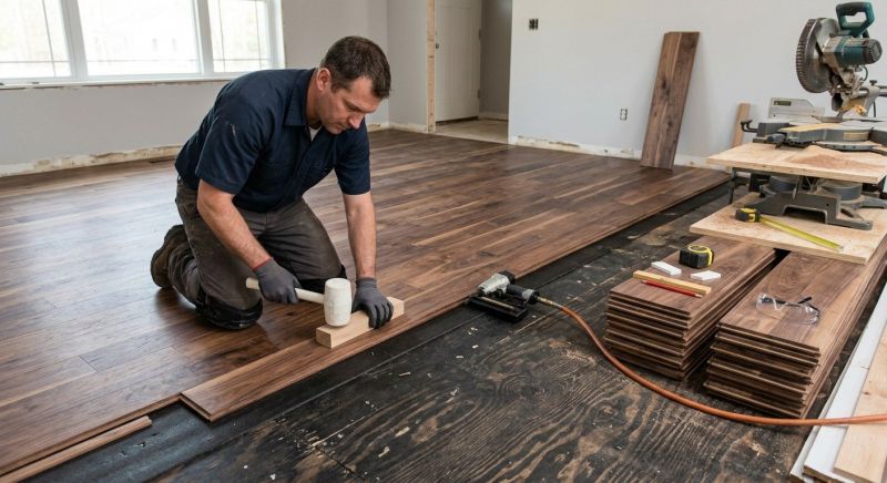 Walnut Flooring Installation in Pompano Beach, FL