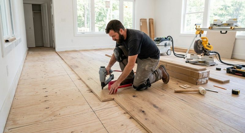 White Oak Floor Installation in Pompano Beach, FL