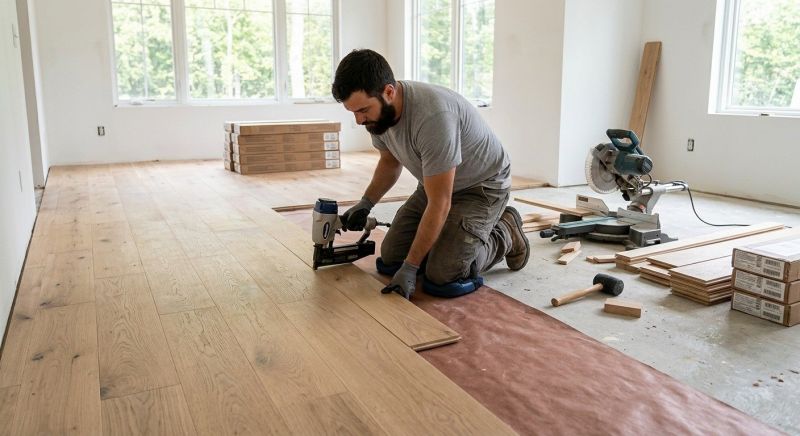 White Oak Floor Installation in Pompano Beach, FL